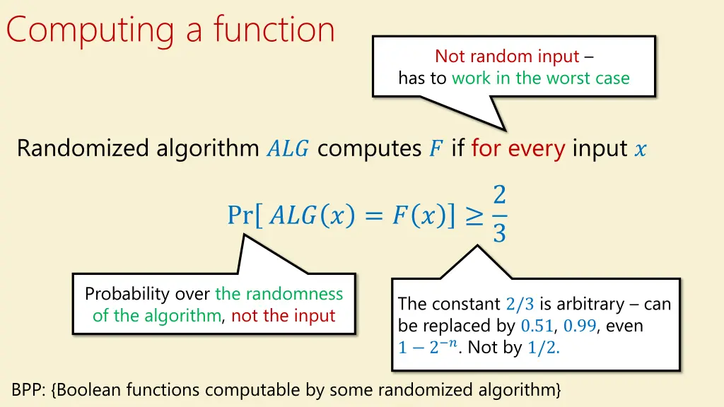 computing a function