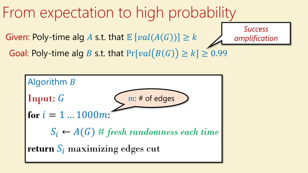 from expectation to high probability
