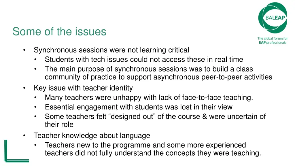 some of the issues