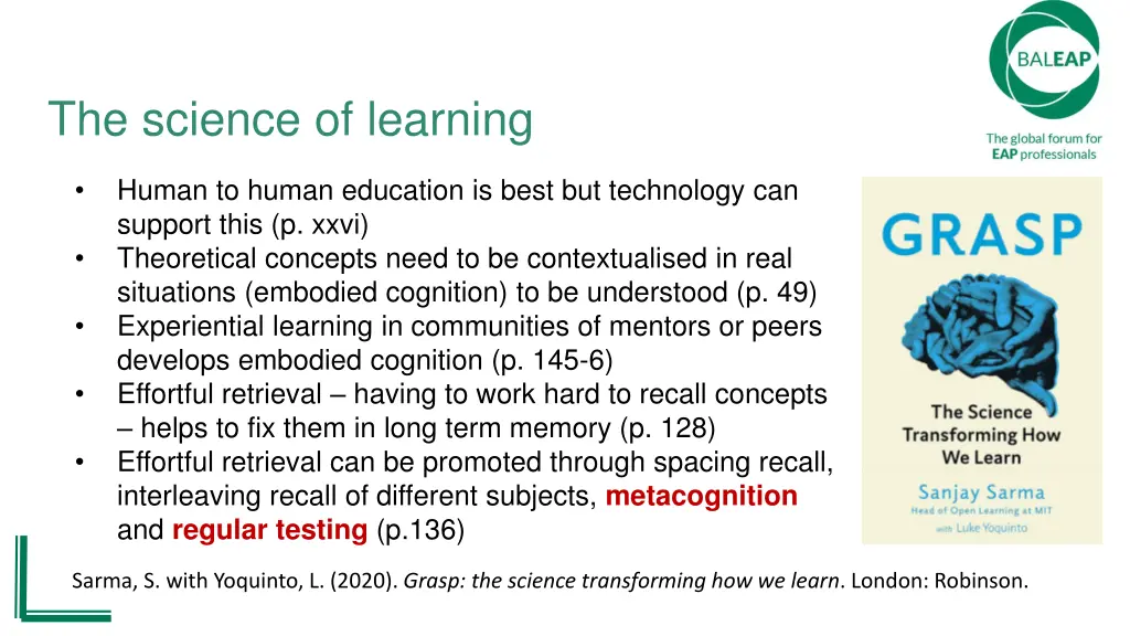 the science of learning