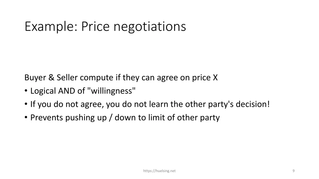 example price negotiations
