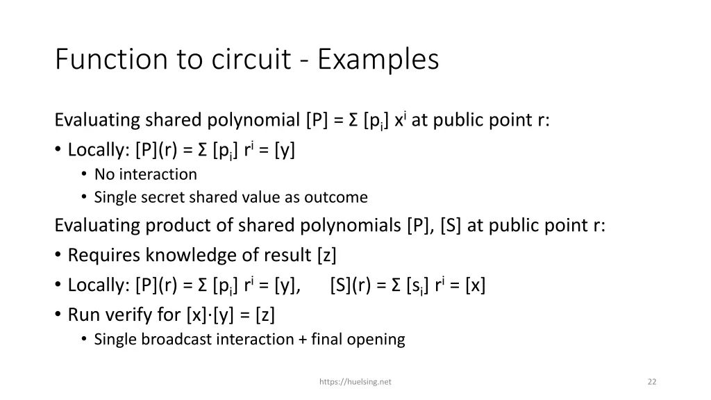 function to circuit examples