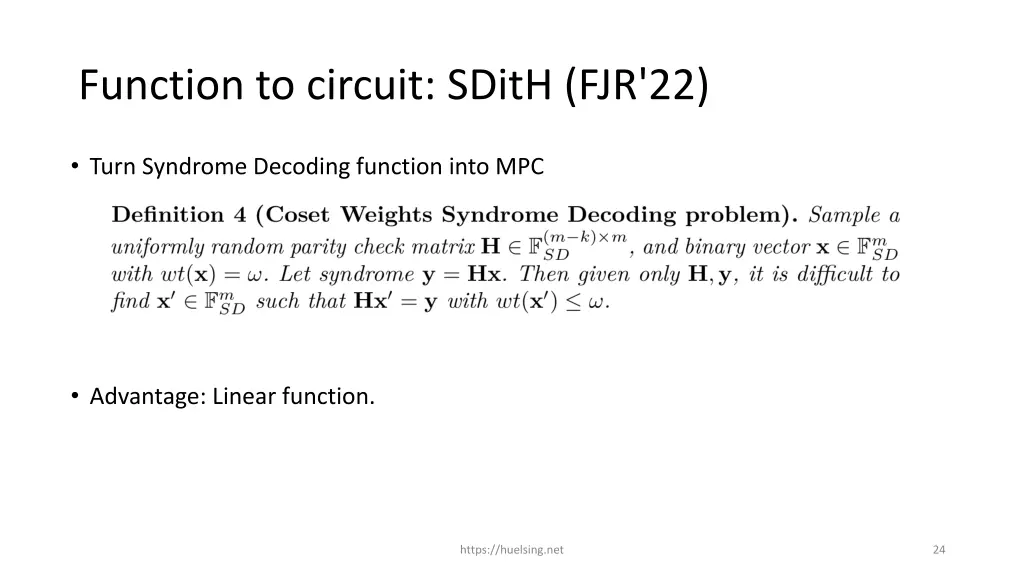 function to circuit sdith fjr 22 1