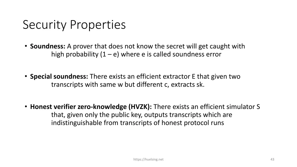 security properties