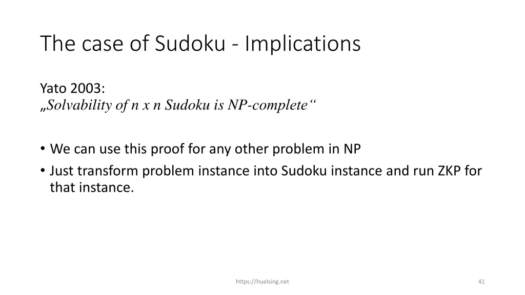 the case of sudoku implications