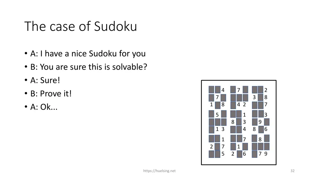 the case of sudoku