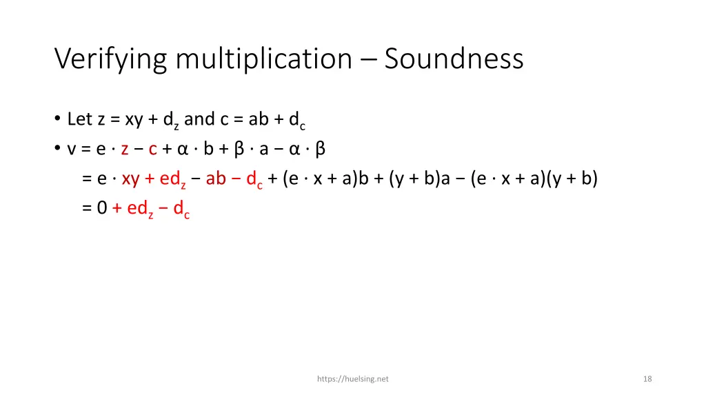 verifying multiplication soundness 1