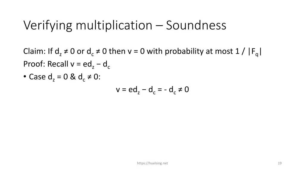 verifying multiplication soundness 2