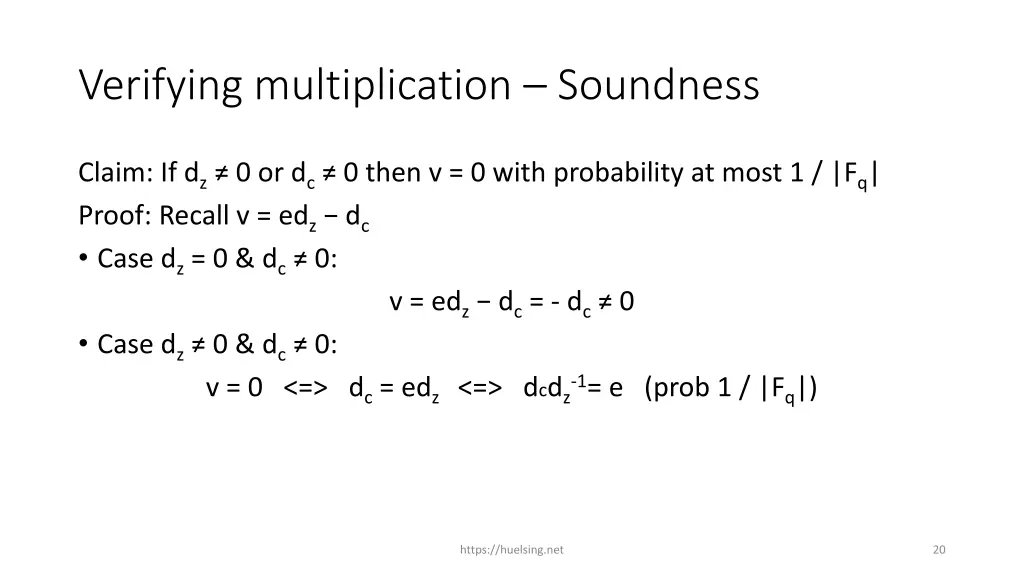 verifying multiplication soundness 3