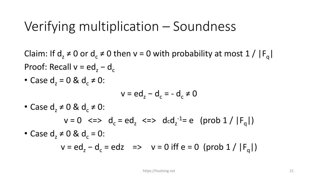 verifying multiplication soundness 4