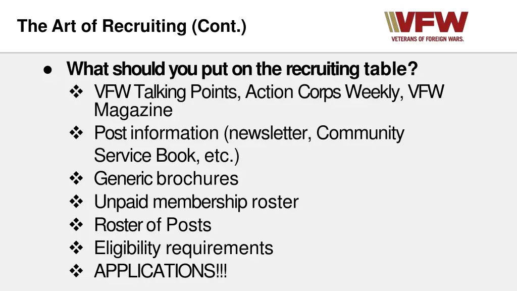 the art of recruiting cont 3