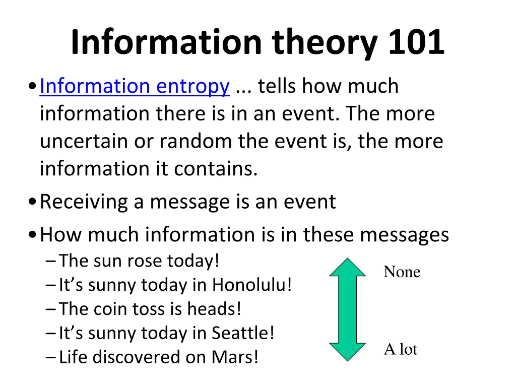information theory 101 1