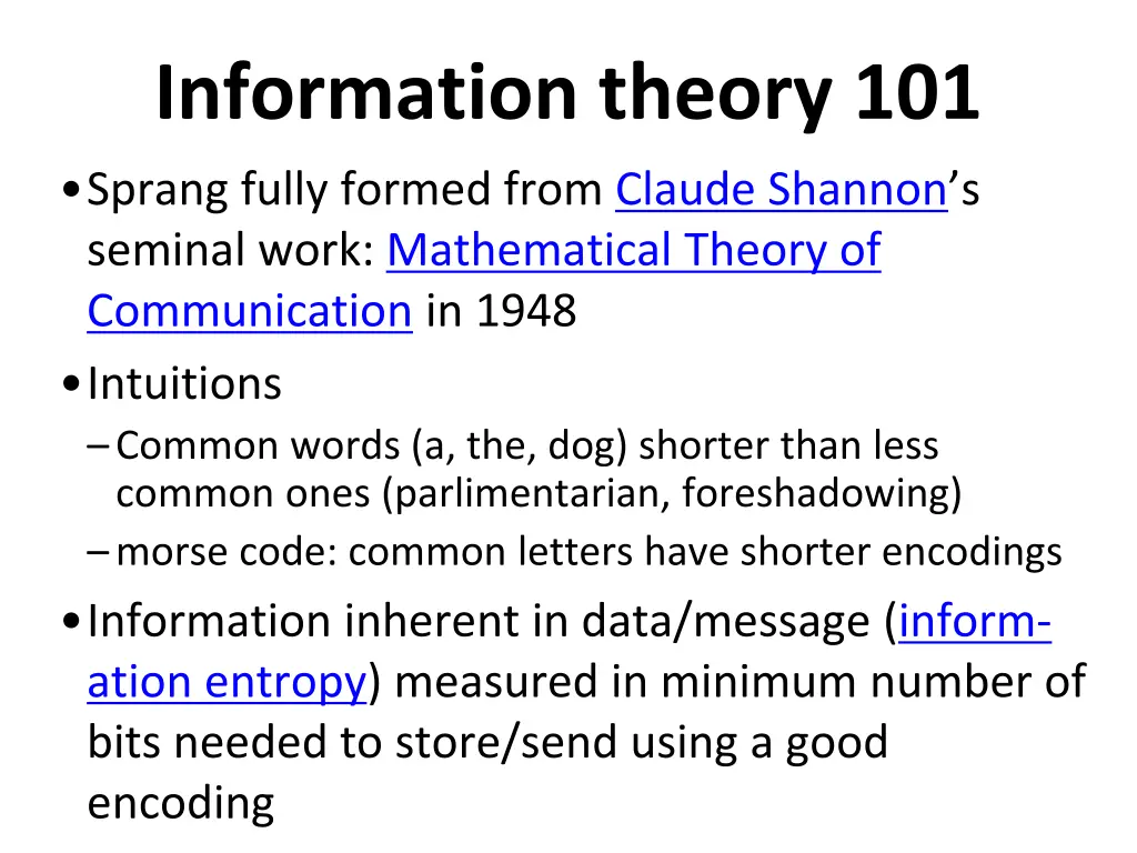 information theory 101