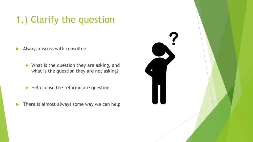 1 clarify the question