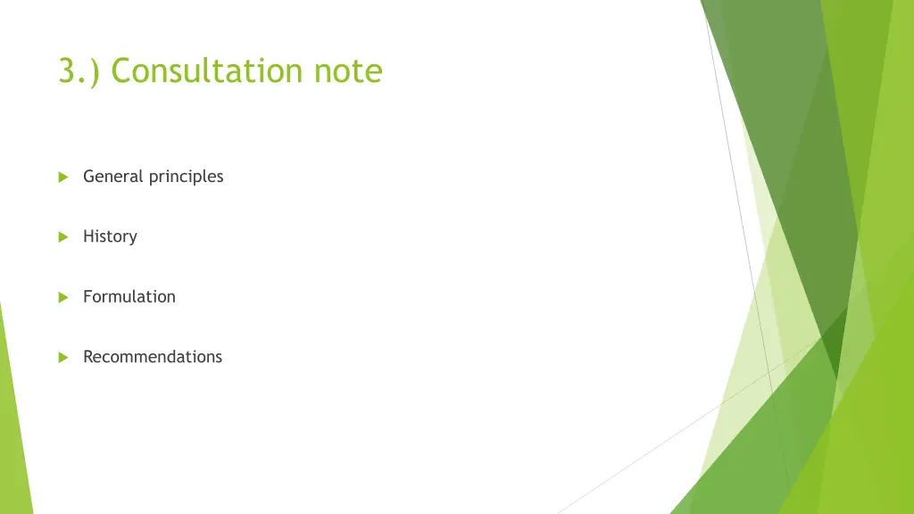 3 consultation note