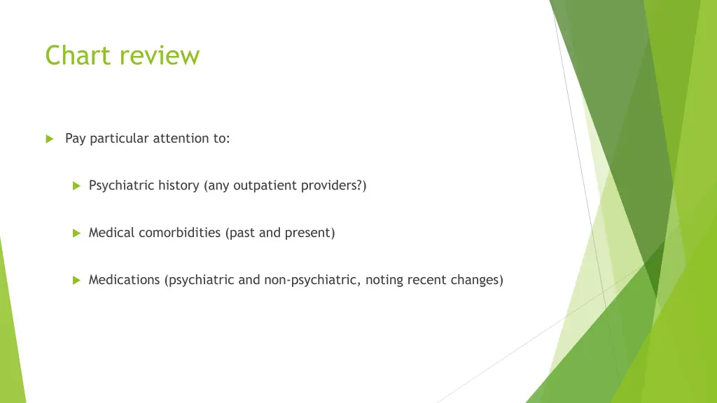 chart review
