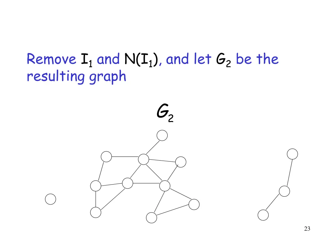 remove i 1 and n i 1 and let g 2 be the resulting