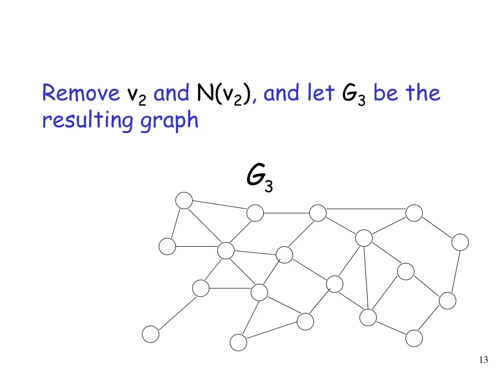 remove v 2 and n v 2 and let g 3 be the resulting