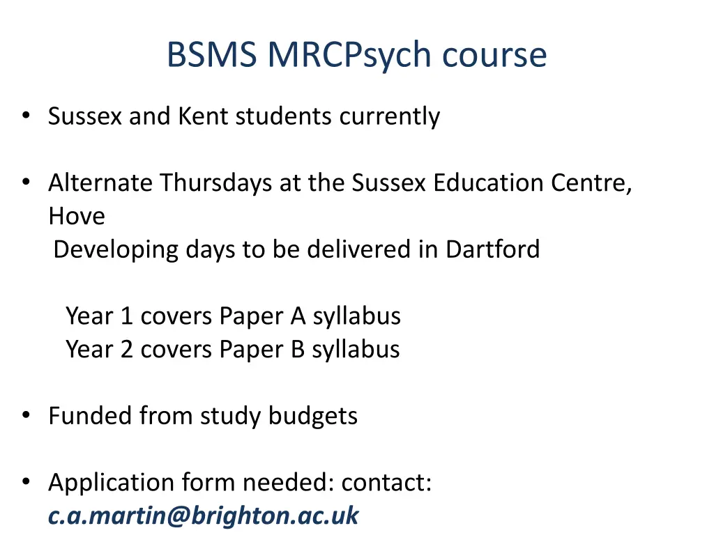 bsms mrcpsych course