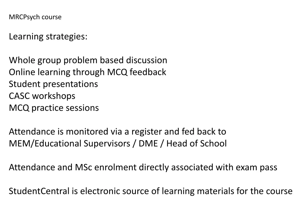 mrcpsych course