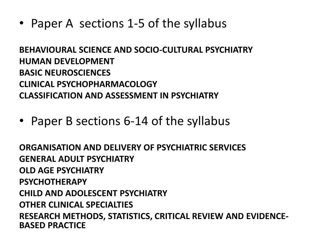 paper a sections 1 5 of the syllabus
