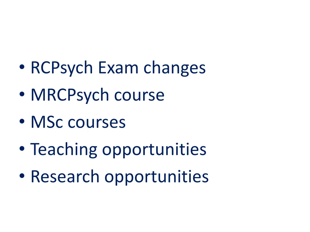rcpsych exam changes mrcpsych course msc courses