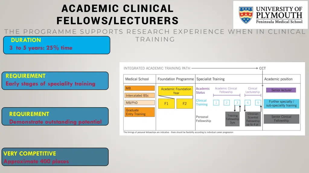 academic clinical fellows lecturers the programme