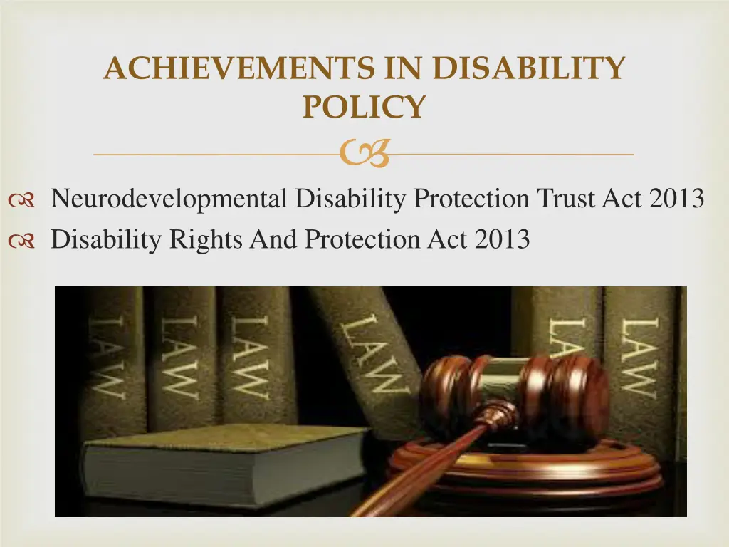 achievements in disability policy