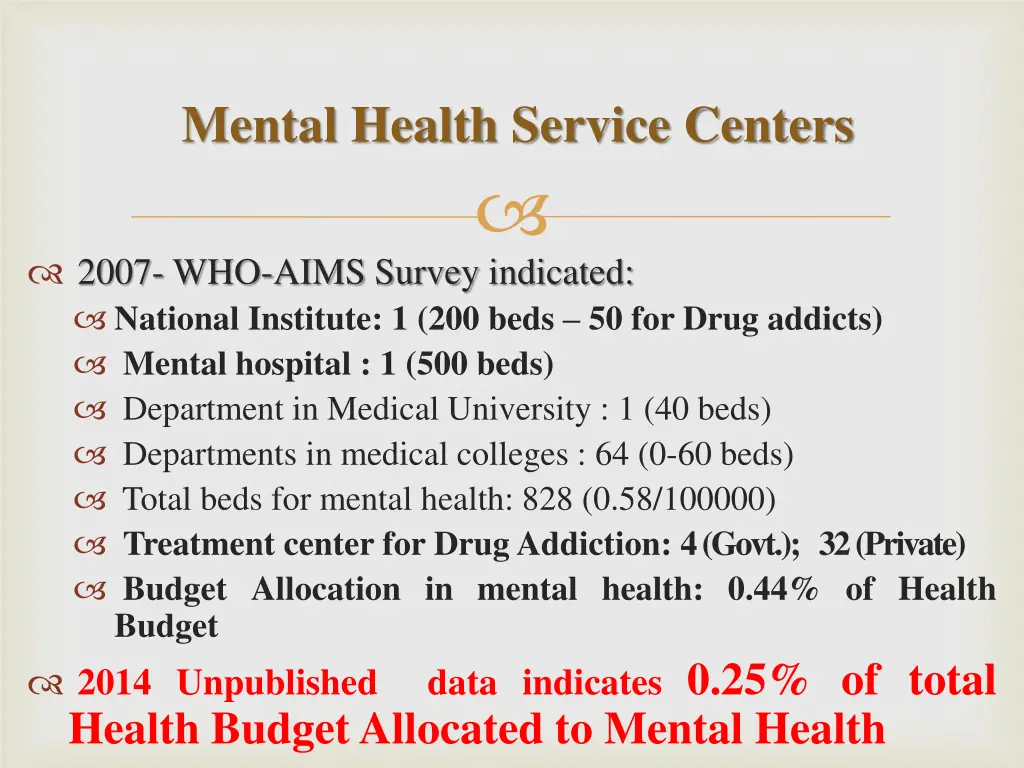 mental health service centers