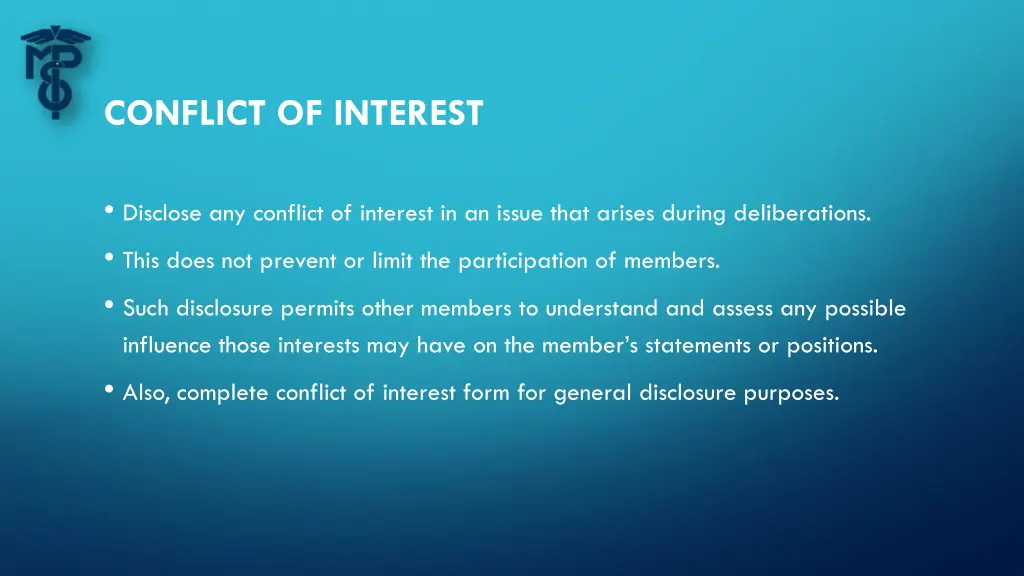 conflict of interest