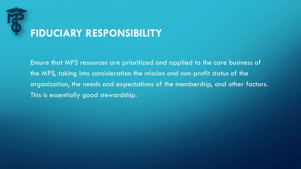 fiduciary responsibility