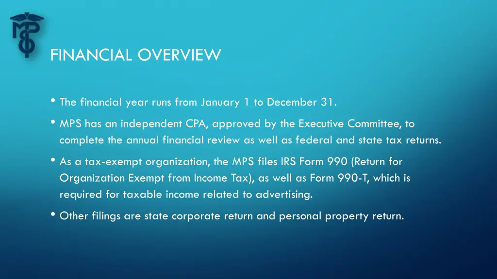 financial overview
