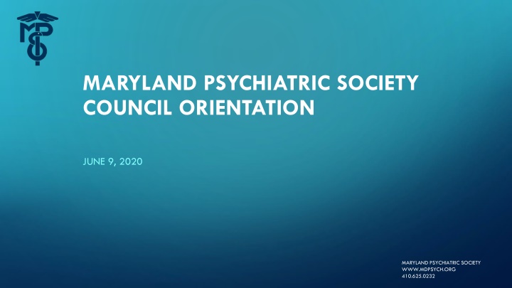 maryland psychiatric society council orientation