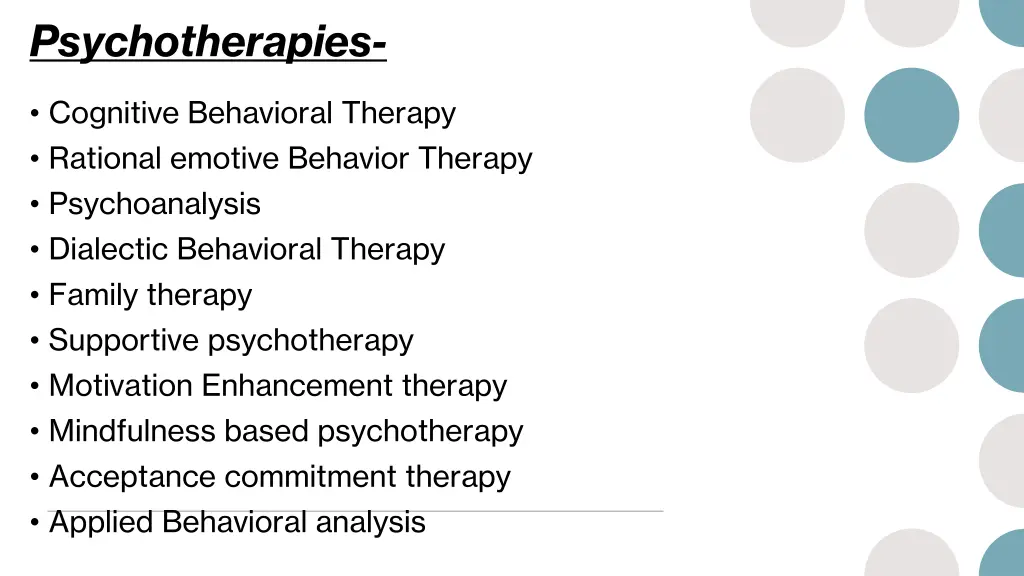 psychotherapies