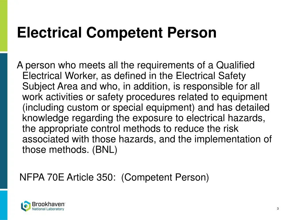 electrical competent person