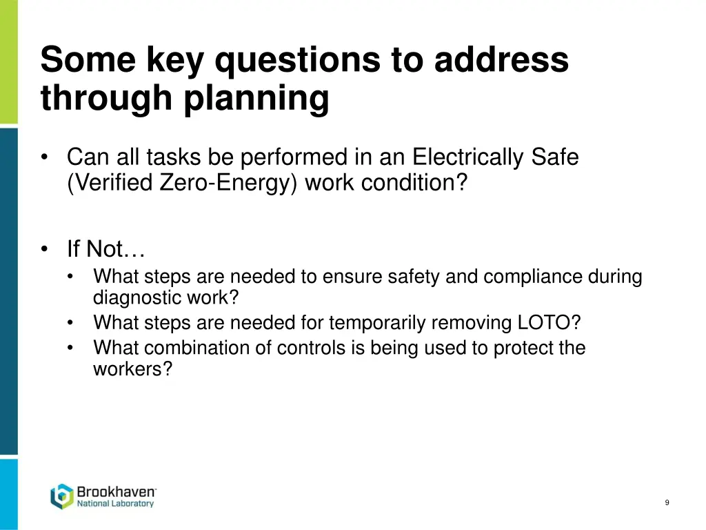 some key questions to address through planning