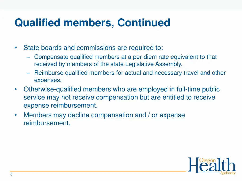 qualified members continued