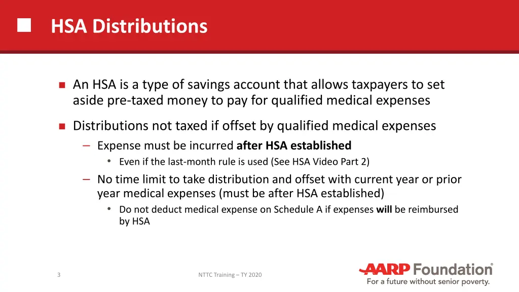 hsa distributions