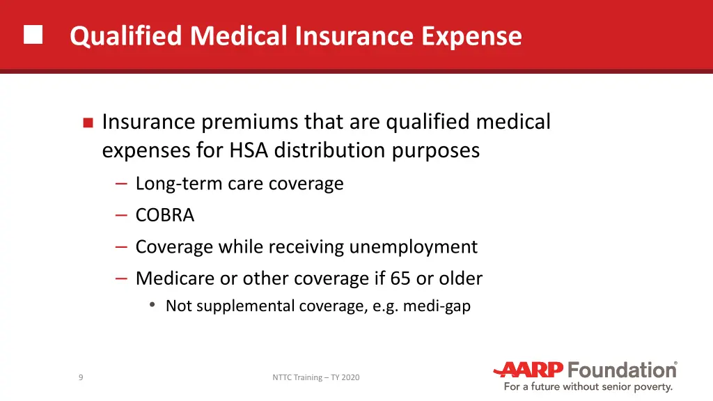 qualified medical insurance expense
