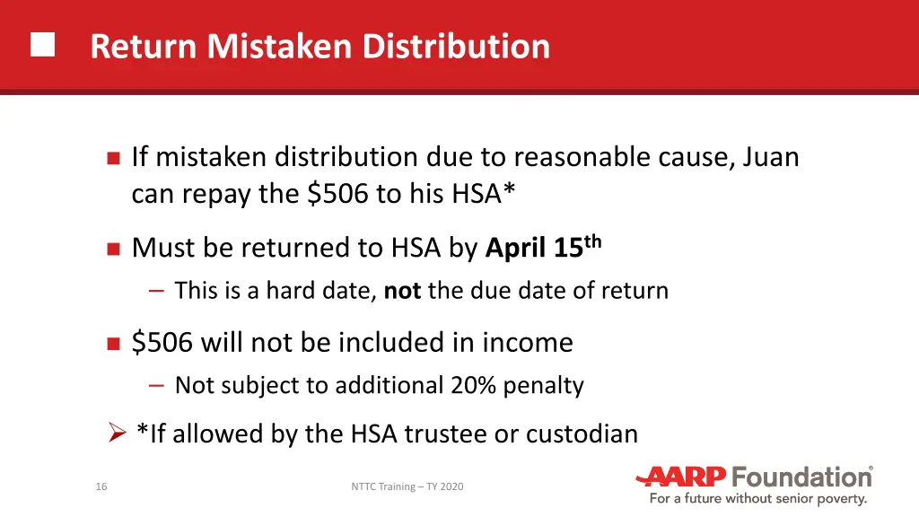 return mistaken distribution