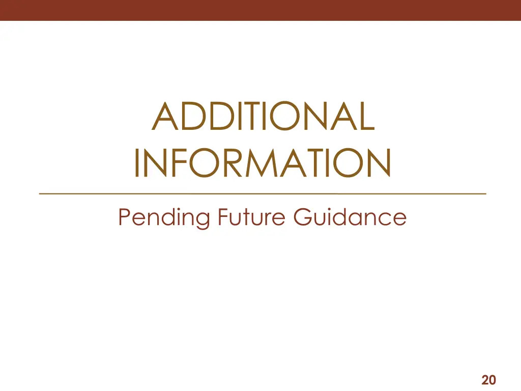 additional information