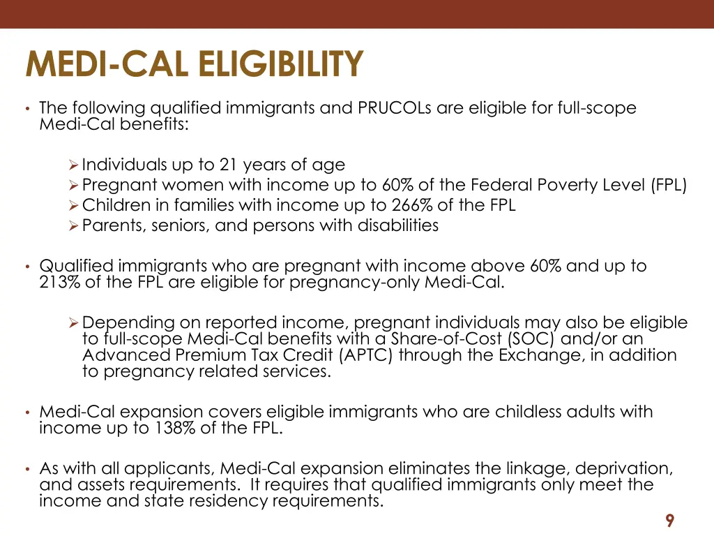 medi cal eligibility