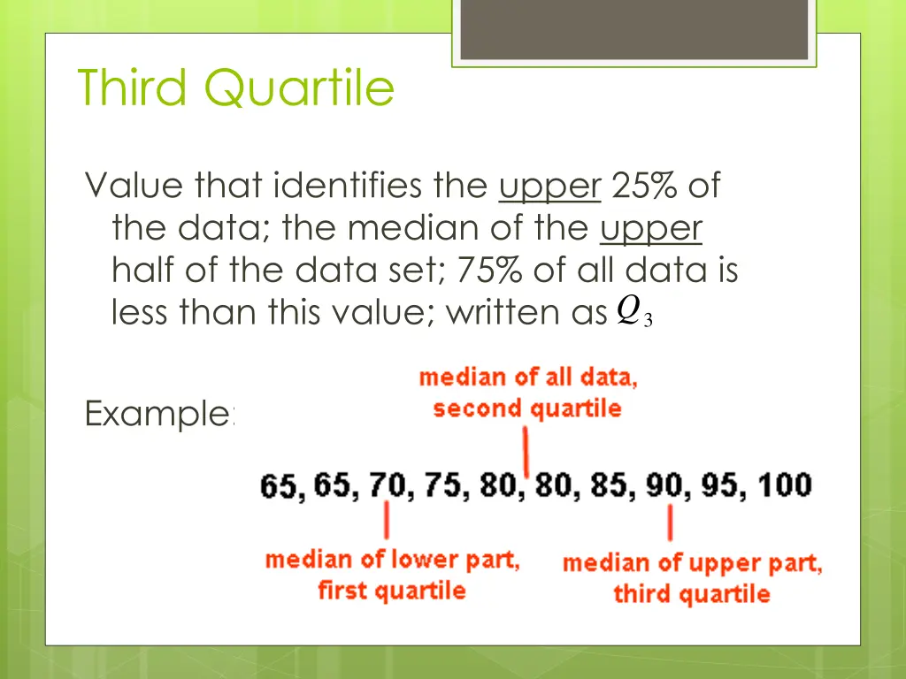 third quartile