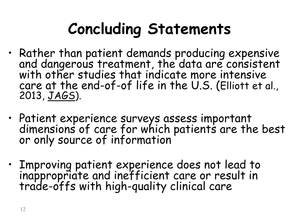 concluding statements