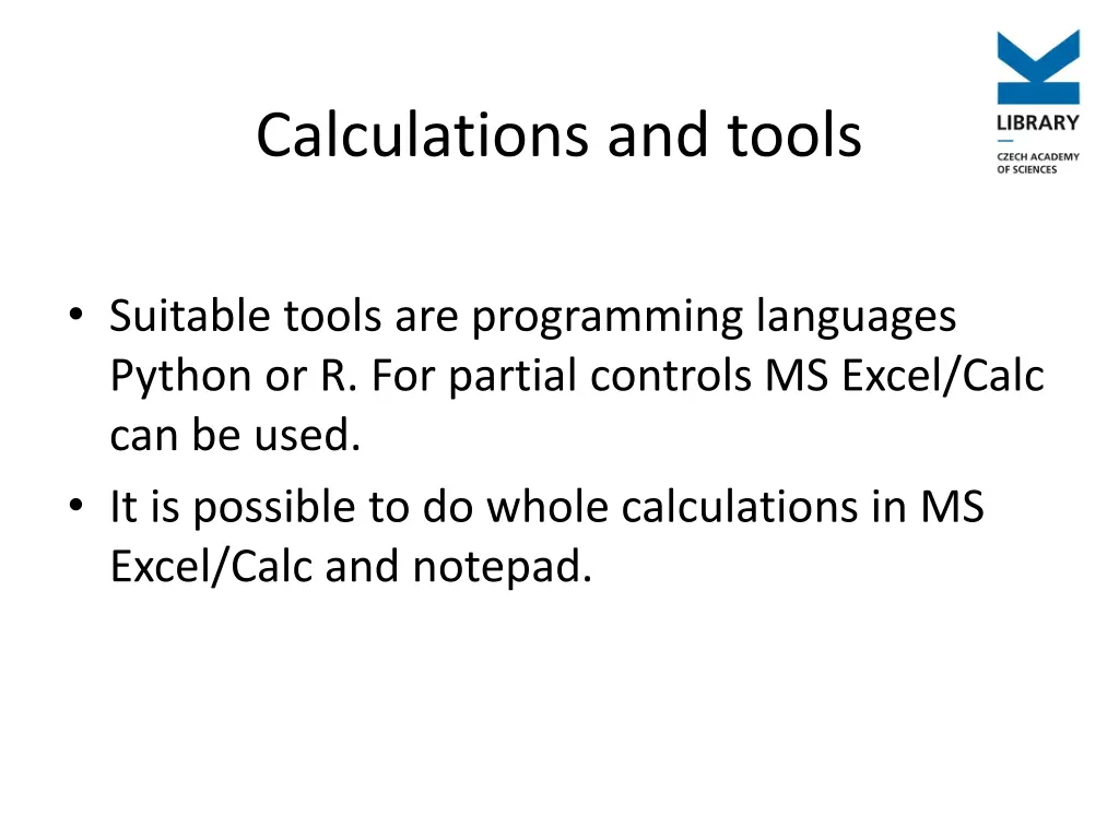 calculations and tools