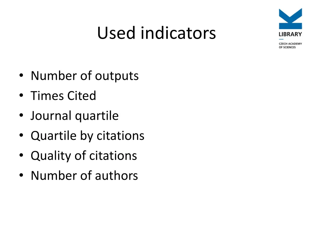 used indicators