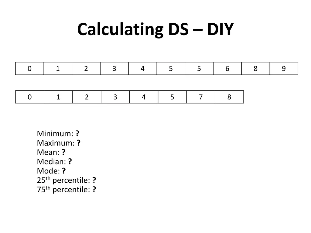 calculating ds diy