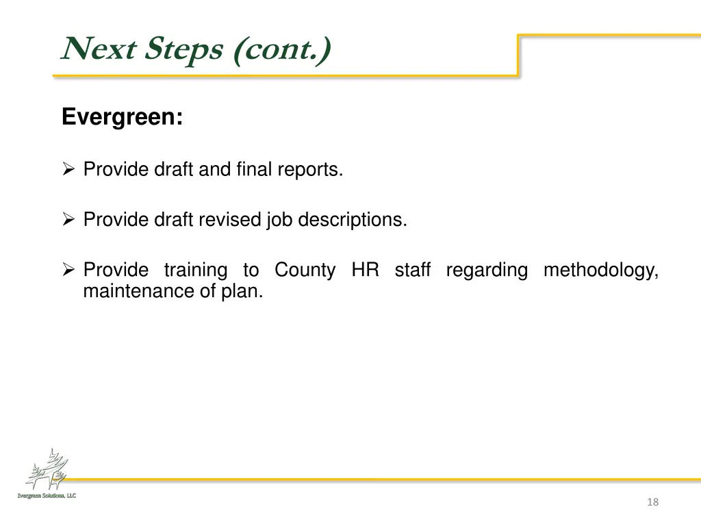 next steps cont
