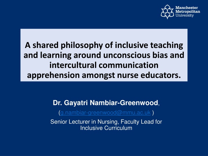 a shared philosophy of inclusive teaching