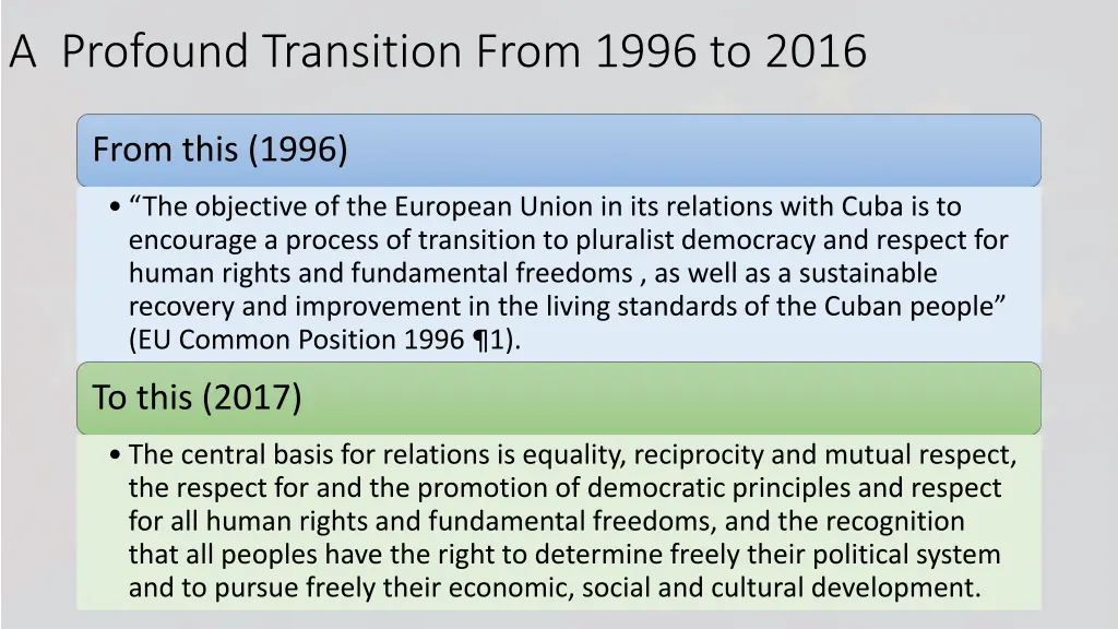 a profound transition from 1996 to 2016